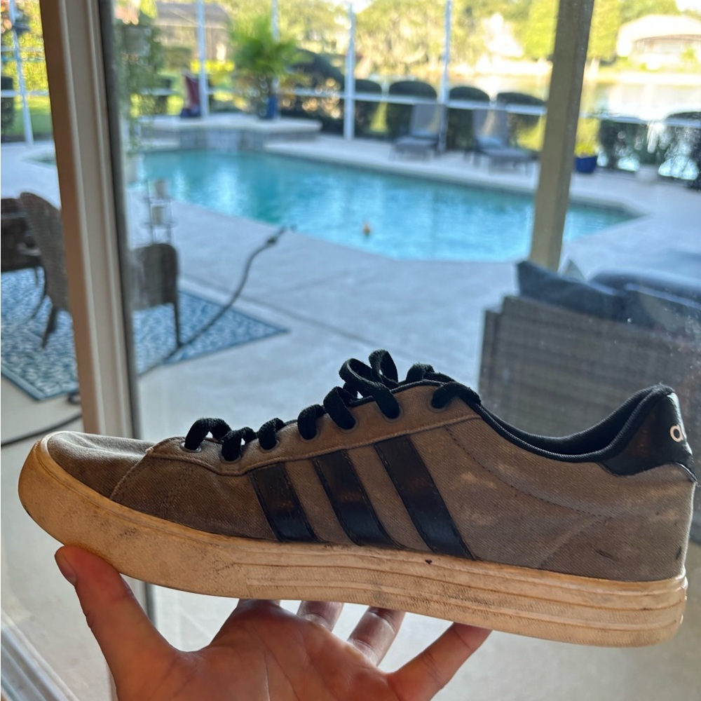 Adidas Men's Black and Grey Sneakers - Picture 1 of 3